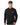 Male model wearing STATIC black hoodie – minimalist unisex streetwear with chest lightning logo