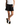 Model wearing STATIC women’s black relax shorts – minimalist athletic streetwear with logo and pockets