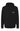 STATIC black unisex hoodie – minimalist streetwear pullover with chest logo and drawstring hood
