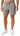 Male model wearing STATIC Core Shorts in storm grey – athletic fit with drawstring waist and minimalist logo